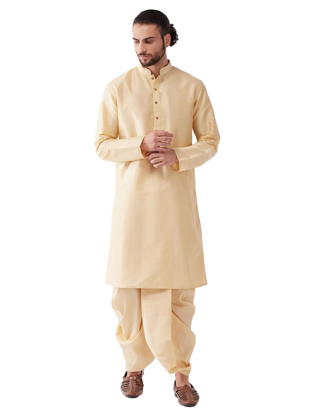 vastramay Men's Silk Regular Kurta Set-picture-37