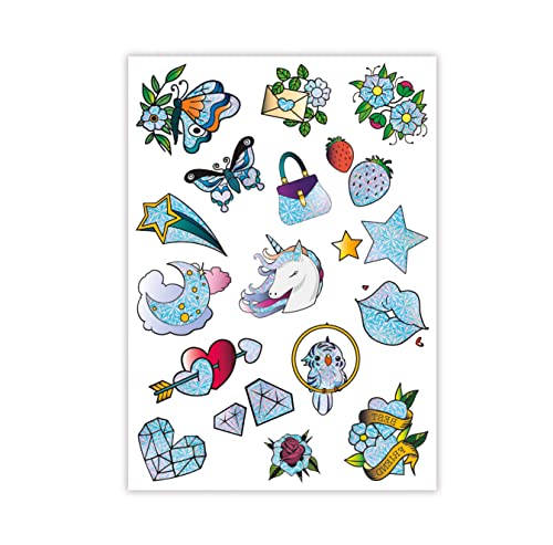 Clementoni 18685 Crazy Chic Tatouages scintillants BFF Tattoo tatouages temporaires coffret tatouage pour enfants tatouages temporaires autocollants loisir créatif - vue 3