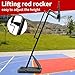 GOWE Height Adjustable Basketball Hoop, 7.5 to 10ft Adjustable Basketball Stand with 44 Inch Backboard, Portable Basketball Goal System with Stable Base and Wheels, Use for Outdoor