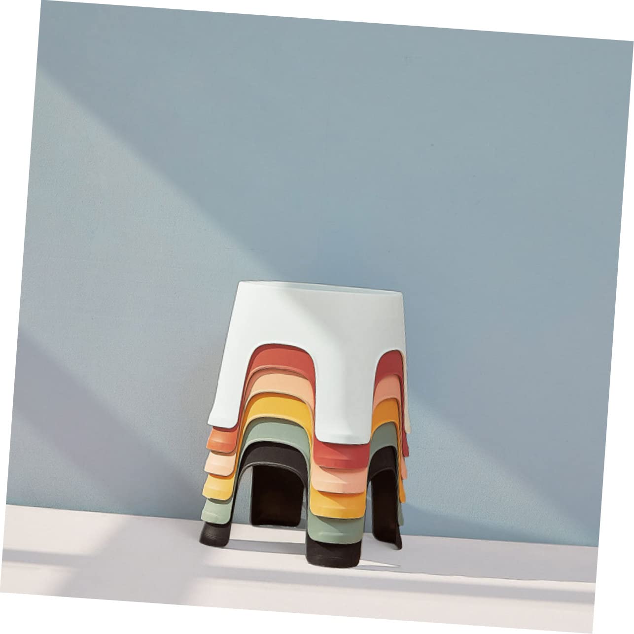 Homoyoyo 1pezzi Sgabello Antiscivolo Per Bagno Sgabello Piccolo Multifunzionale Per Indossare Scarpe Plastica Per Uso Domestico Rosso