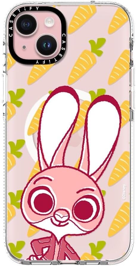 CASETiFY Clear iPhone 13 Case [Zootopia 2 Colab/Not Yellowing / 6.6ft Drop Protection/Compatible with Magsafe] - Nick and Judy Character - Clear
