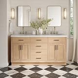 ARIEL Hepburn 66 inch Oak Vanity