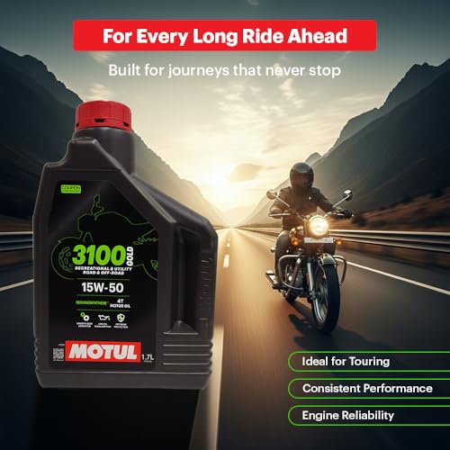 Image of Motul 3100 Gold 15W50 Technosynthese Engine Oil for Royal Enfield (1.7L)
