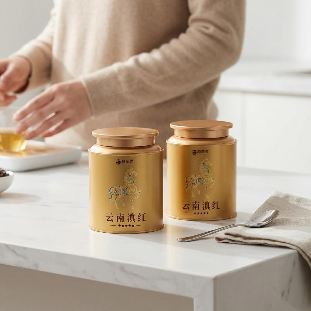 Czarna Herbata Yunnan Dianhong | Słodki Smak Miodowy Zapach | Chińska Herbata Luźna Liściasta | Idealny dla Miłośników Herbaty 500g / 17,64oz