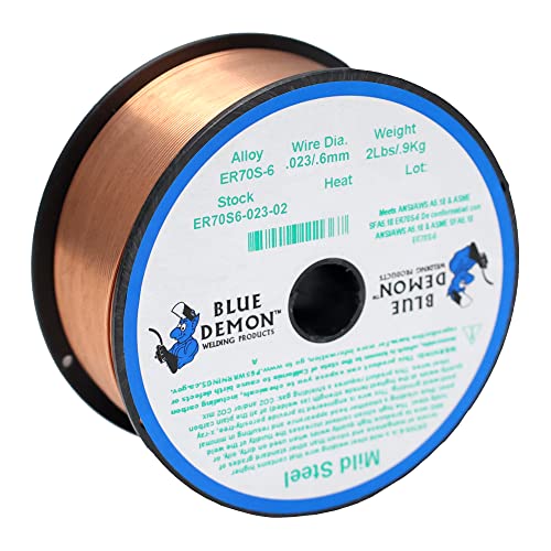 Image of Blue Demon ER70S6 X .023 X 2 LB MIG Carbon Steel Welding Wire | All Position, Low Spatter, Formulated to Provide Porosity-Free, X-Ray Quality Welds