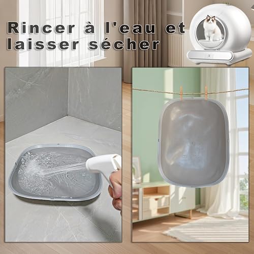 Tapis litière chat silicone facile à nettoyer et imperméable haute résistance - 5