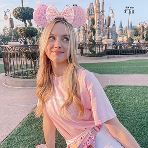 Image of DRESHOW Mouse Ears Bow Headbands Glitter Party Decoration Cosplay Costume for Women