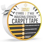 Target Control 36ft / 2” Extra Wide Carpet Tape for Rugs on Carpet – Double Sided Carpet Tape Heavy Duty – Stop Rugs Moving, Non Slip Rug Gripper Tape