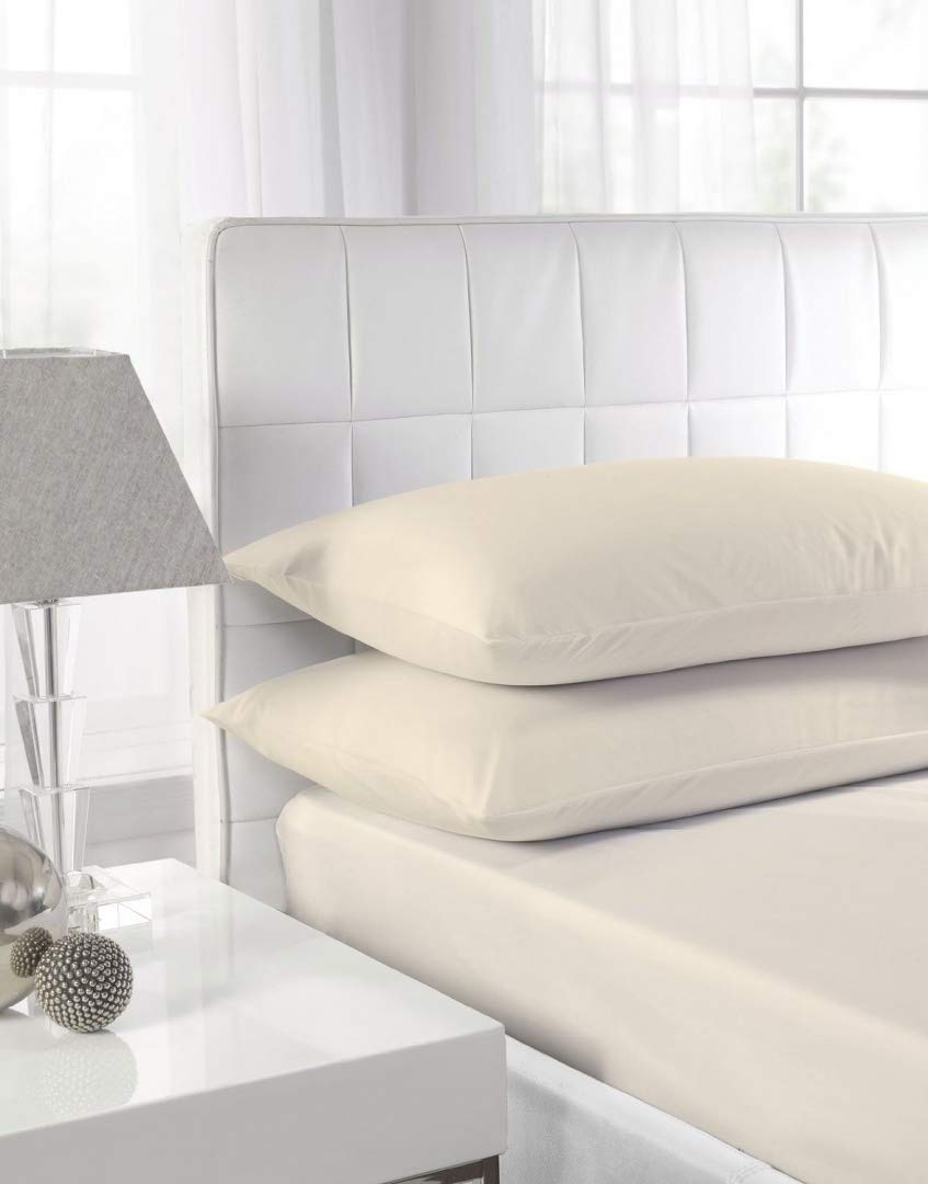 Textiles Direct Easy Care Polycotton Ivory Single Flat Sheet