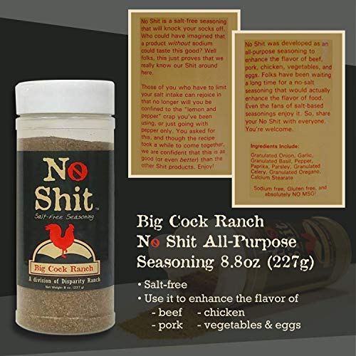 Big Cock Ranch All Purpose Seasoning Set - Aw Shit 9oz, Bull Shit 12oz, Chicken Shit 12oz, Good Shit 11oz and No Shit 8oz - Gluten-Free No MSG Gourmet Seasonings Rub and Spices Bundle - Thumbnail 5