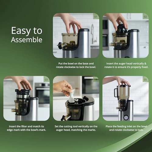 Image of iBELL Cold Press Juicer For Home, Slow Juicer, 300W, All-In-One Juicer for Fruits, Vegetables & Nut Milk, 13 cm Wide Mouth, High Juice Yield, Low Noise, Easy Clean, 10-Year Warranty
