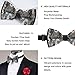 WUXEKZO Men's Boys Fashion Goth Gotik Gothic Women Girl Eyelash Pre-Tied Bow Ties, Adjustable Neck Band Creative Bow Ties for Holiday Party, New Year, Suit