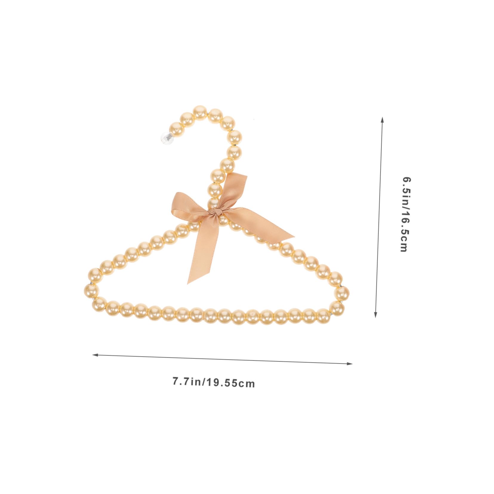 CORHAD 4pcs Pearl Hanger for Pets Stylish Clothes Drying Rack with Bow Design Versatile Hangers and Imitation for Newborns and Dogs