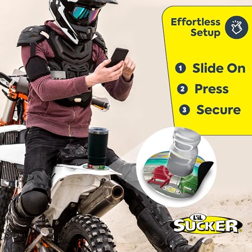 Image of Lil Sucker Lil Beach Suction Ring | Suction Cup Holder Anti-Spill Can Drink Support for Boats, Trucks, ATVs | Secure Your Drinks and Prevent Spills with Our Non Slip Coaster - Beach Pack of 2