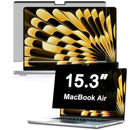 ZOEGAA 覗き見防止フィルター MacBook Air 15.3インチ 2025 M4/M3/M2 用 ブルーライトカット マグネット式覗き見防止フィルター 着脱簡単 指紋の防止 反射防止