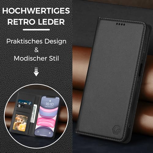 Kirnntca Handyhülle für iPhone 11 Hülle, Kartenfach Premium PU Leder Klapphülle Schutzhülle… – Ansicht 2