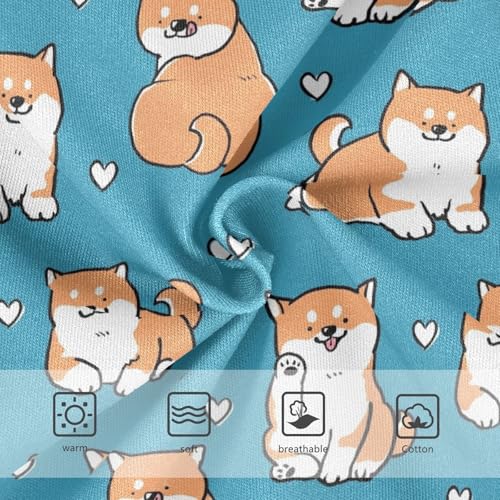 Wusikd Hearts Girls' Underwear Cotton Shiba Inu Dog Girls Briefs Soft Toddler Underwear 8T3