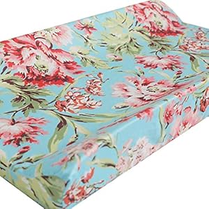 Baby Girl Floral Crib Bedding Changing Pad Cover (Aqua Coral)
