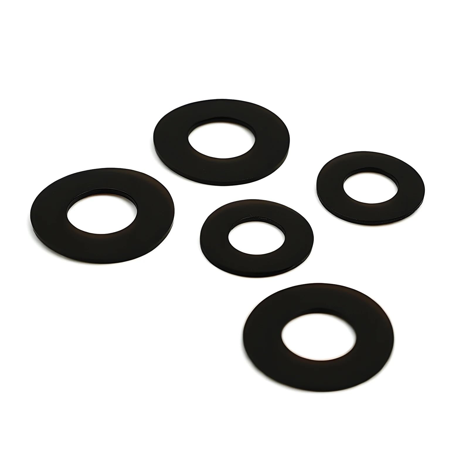 Flache Unterlegscheiben aus PVC, M2 bis M10, schwarz, weich, hart, PVC-Kunststoff, transparent, flache, Dichtungs-Sortiment(Soft,M8x16x0.3mm (500pcs))
