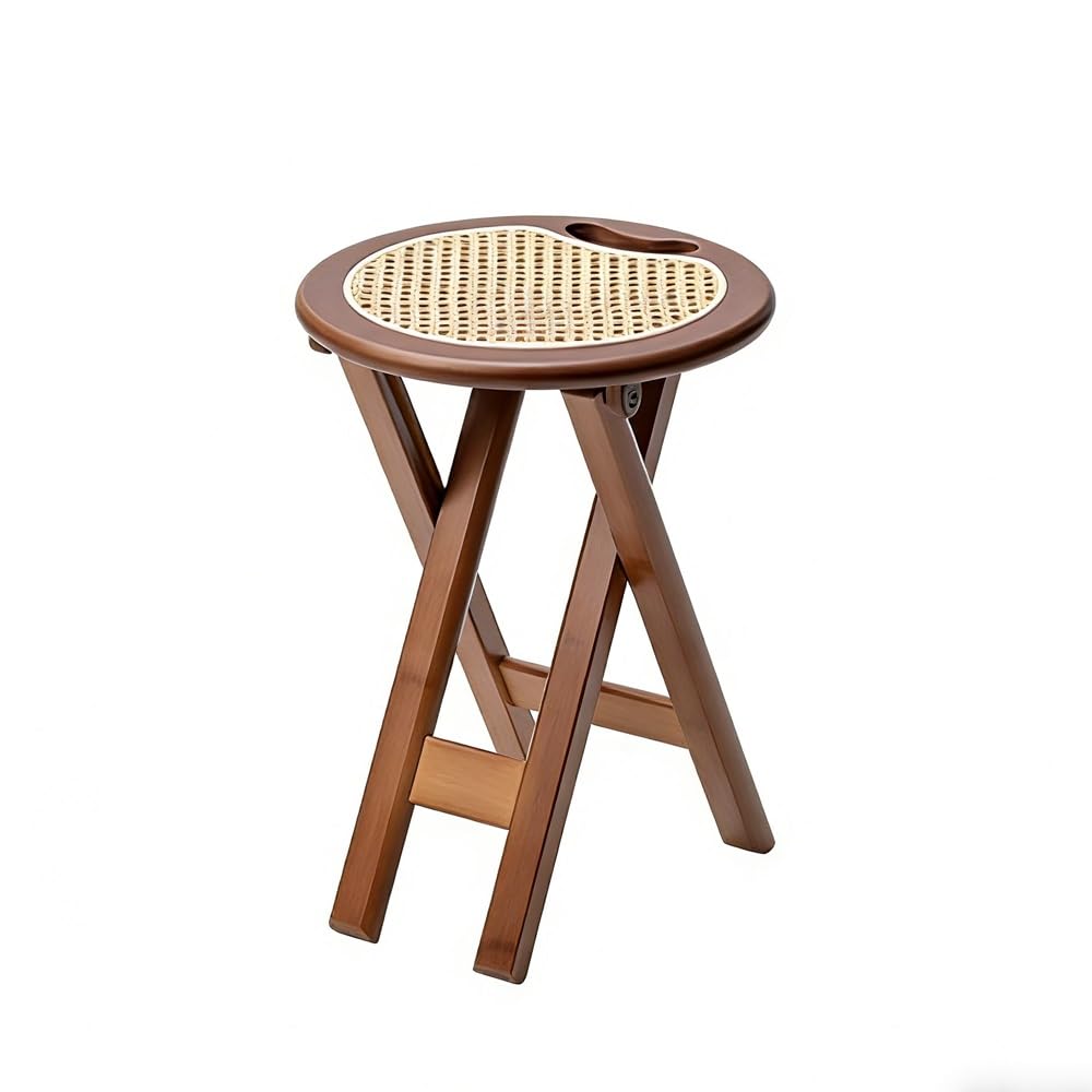 Chaise pliante portable et tabouret de bar en bambou rétro de cuisine