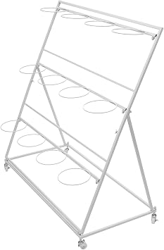 Flower Display Stand, 3-Tier Heavy Duty Moving Plant Shelves Flower Display Stand, Allowing for the Placement of Up to 12 Flower Buckets for Bedroom Balcony Garden Patio Multiple Plants