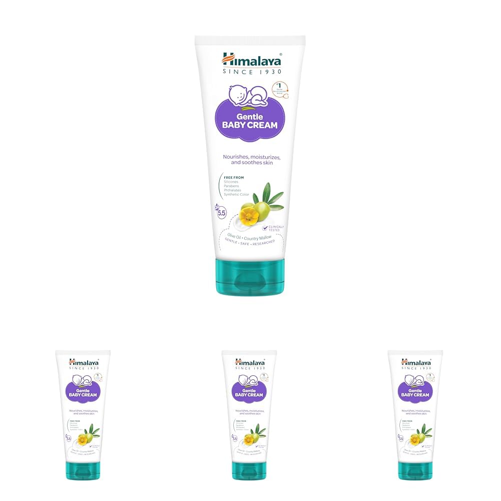 Himalaya Gentle Baby Cream 100ml with Olive Oil, Giloy & Licorice | pH 5.5 | No. 1 Doctor Recommended Baby Cream | Hypoallergenic | Nourishing Baby Face Cream & Moisturizer for All Skin Types-image-7