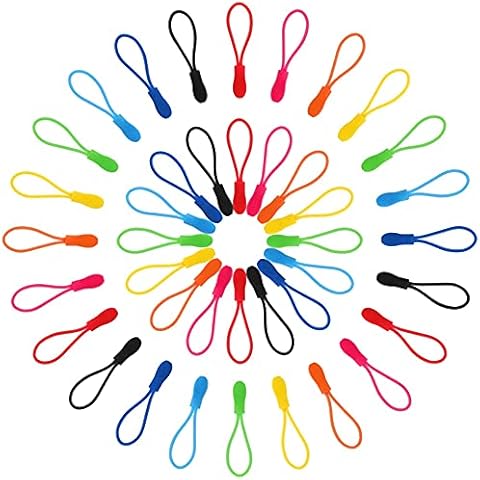 Nv Wang Zip tag, zip puller, pack of 40 zip pulls, zip extension, zip tag , 8 colours Cover