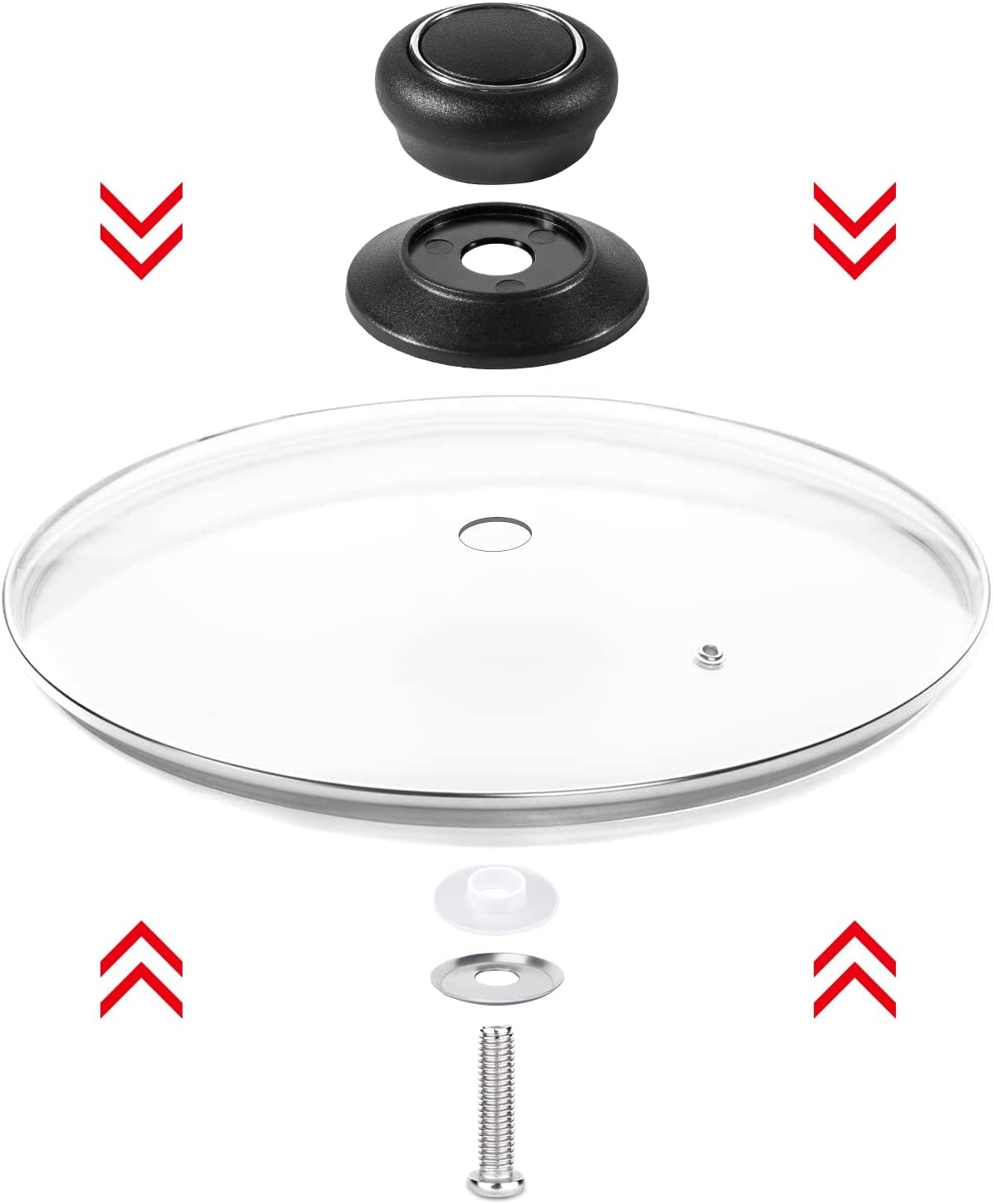 2pcs Poignée de Bouton Rechange de couvercle de casserole Cuisine - Maison