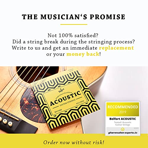 Image of BELFORT 3x Acoustic Guitar Strings 6 string set - Premium coating (80 /20 Phosphor Bronze) 3x Guitar Strings Acoustic 6 String Set + 12 Picks + 3xE - cuerdas para guitarra acustica /cuerdas de guitarra