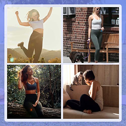 High Waisted Leggings for Women - No See Through Tummy Control Cycling Workout Yoga Pants with Pockets Reg & Plus