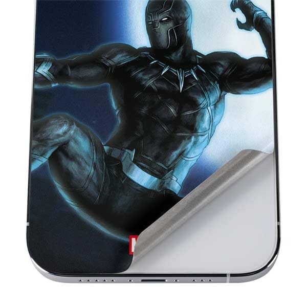 Skinit Decal Phone Skin Compatible with iPhone 12 Pro Max - Officially Licensed Marvel Black Panther Jumping Through Air Design
