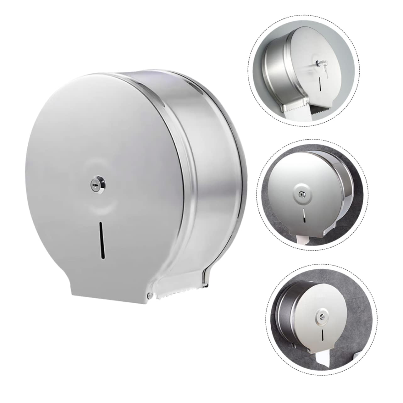 1pezzi Portarotolo Da Parete Per Bagno Design Rotondo Per Carta Igienica Aspetto Moderno e Semplice Adatto Mobili e Piastrelle Antiruggine e Facile Da Installare