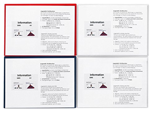 Preisvergleich Produktbild Holtz Magnetofix Sichttasche transparent DIN A4 quer 1mm Gummi