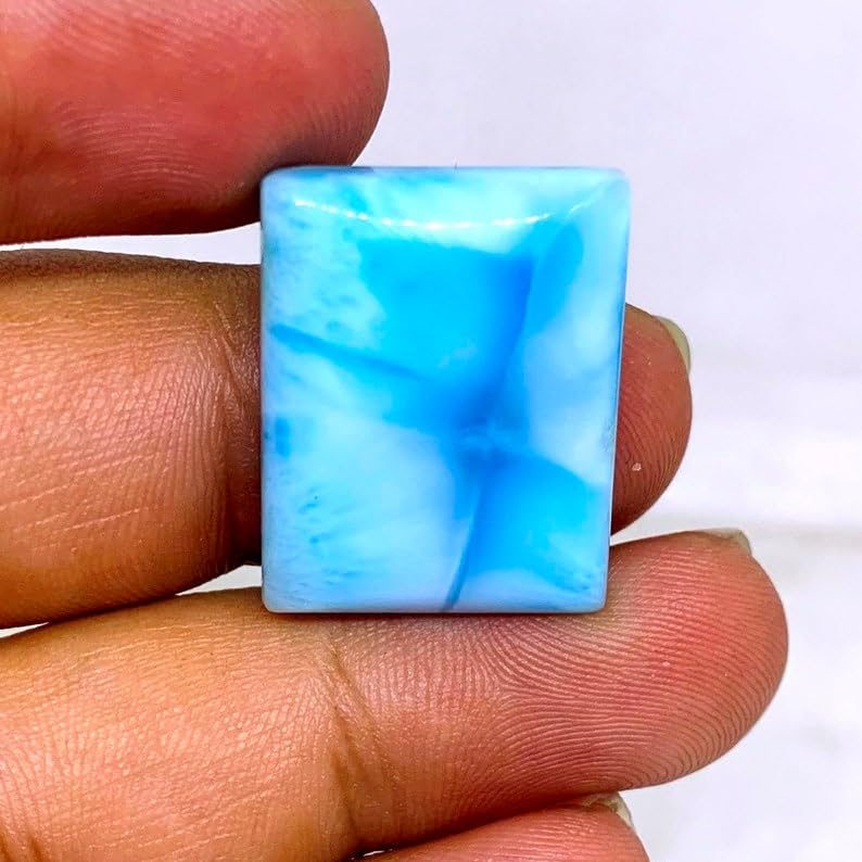 Larimar cabochon rectangulaire 27x18mm pour création de bijoux DIY - 3