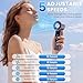 Imagen de Snorthy 3 en 1 Ventilador Portatil Potente de Mano 5 Velocidades Ventilador Turbo con Aire Acondicionado Recargable 4000mAh Plegable Mini Ventilador Personal para Hogar Oficina Viajes Exterior