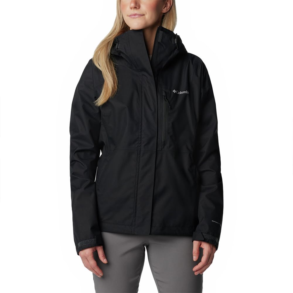 Columbia Women's Hikebound 2 Jacket, Waterproof Rain Jacket, Stone Green, XL