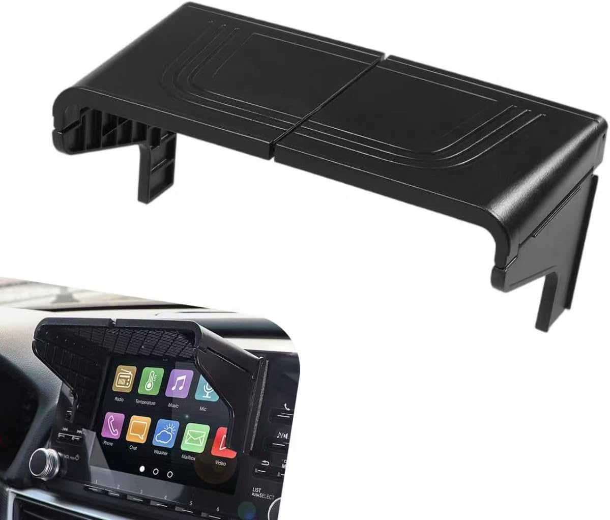 Car GPS Sun Shade, Anti-glare Vehicle Navigator Sunshade Visor, Adjustable Car Visor Display Screen Cover, for 7-12 Inch Car Displays (Black)