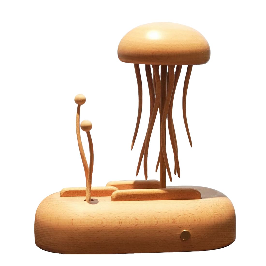 ToyGhillied Modello in legno 3D, set dinamico con meduse di biologia marina, decorazione da tavolo creativa e regali per adulti, artigianato in legno per hobbisti