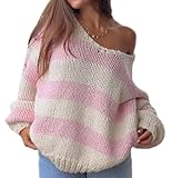 Caractéristiques : Rayures, blocs de couleur, tricots amples, les pulls tricotés sont confortables et doux à porter, au quotidien avec des jupes, jeans, leggings, shorts, bottes, vestes parfaitement assortis, laissez-vous séduire sans limite, créez le look décontracté parfait