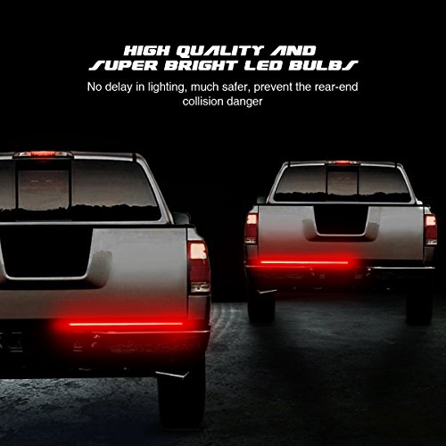 AMBOTHER 5-Function 48"/49" Truck Tailgate Side Bed Light Strip Bar 3528-72LED Waterproof IP67, Turn Signal, Parking, Brake, Reverse Lights for Trailer Pickup Jeep RV Van Dodge Ram Chevy GMC Red/White