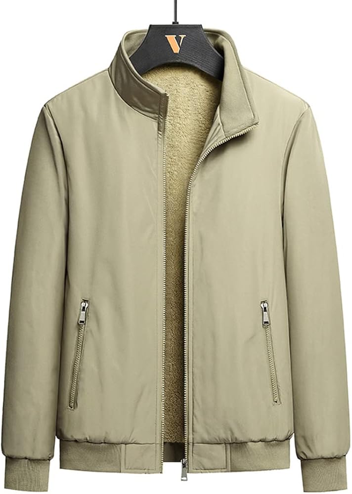 Amazon | [D.IIZOO] 裏ボア ジャケット メンズ スタンドカラー 裏起毛