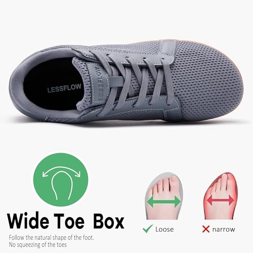 Men's Wide Walking Shoes Barefoot Sneakers Minimalist Running Shoes Zero Drop Sole Trainer Breathable Casual Athletic Shoe2