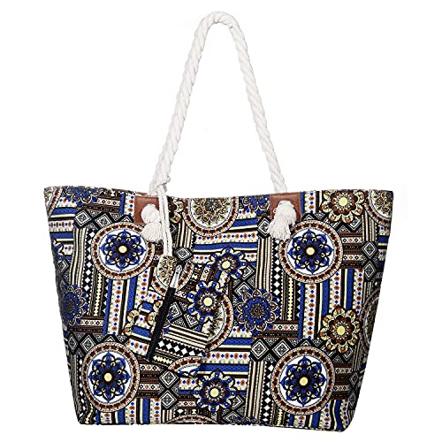 MASADA Large beach bag water resistant with zip Folklore, XXL