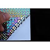 Tigofly 6 pcs 10X21cm Holographic Adhesive Film Flash Artificial Fish Scale Skin Jig Sticker Hard Baits Lures Sticker (Silver)