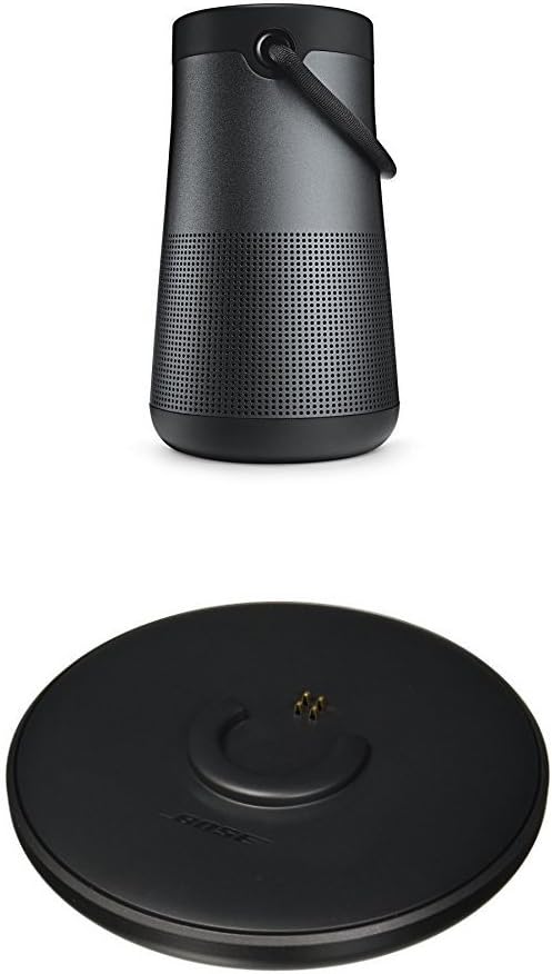 Bose SoundLink Revolve+ Portable & Long-Lasting Bluetooth 360 Speaker, Triple Black + Charging Cradle