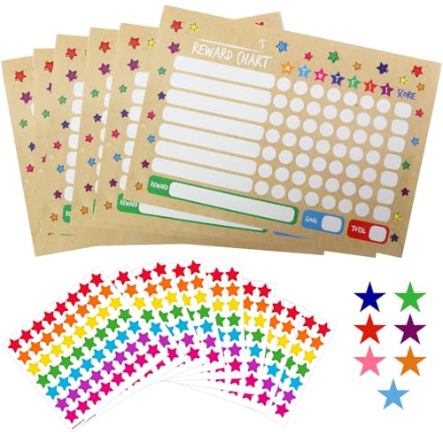 8 Reward Charts and 392 Star Stickers - Reward Charts for Good Behaviour