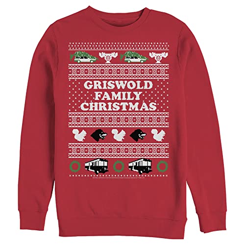 Fifth Sun National Lampoon's Vacation Griswold Family Christmas Ugly Sweater Mens Pullover Crew Fleece