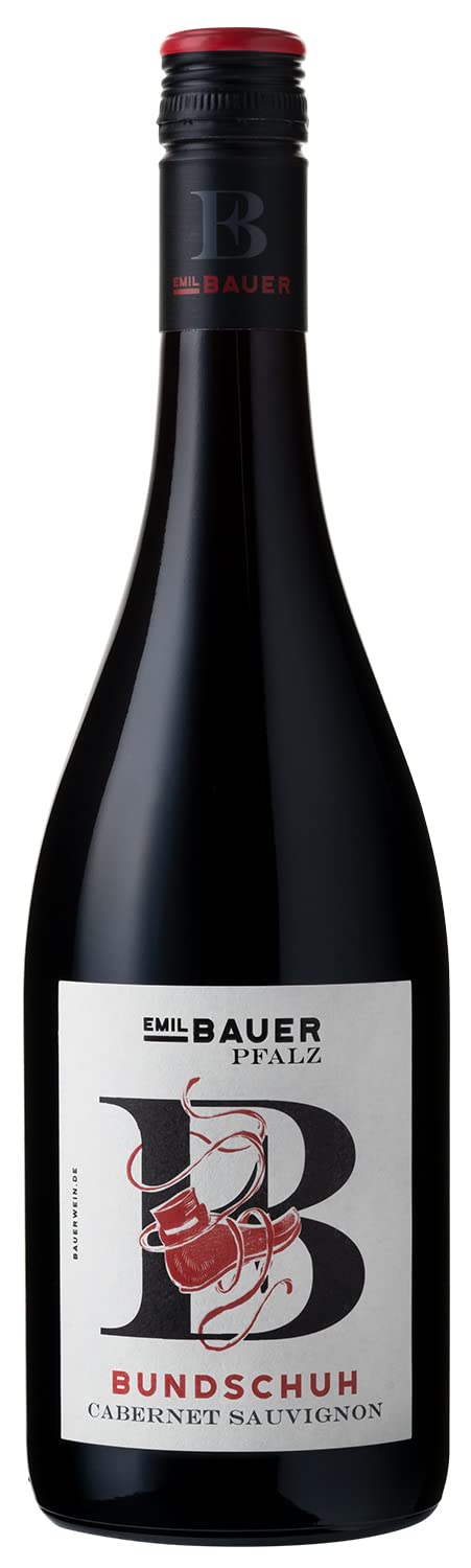 Emil Bauer Rot „Bundschuh“ Cabernet Sauvignon, Trockener Wein Aus Der Pfalz (1 X 0.75L)