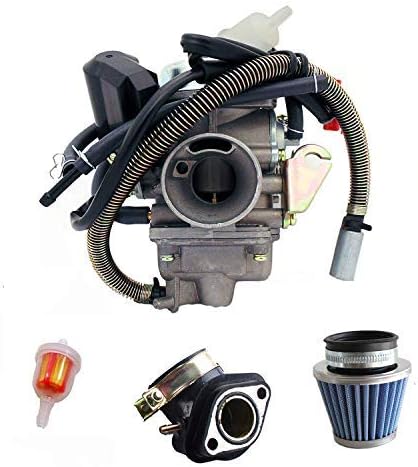 GY6　(150cc) Carburetor for 150cc 125cc,152QMJ 157QMI with Air Filter Intake Manifold 4 Stroke Electric Choke Motorcycle Scooter Carburetor