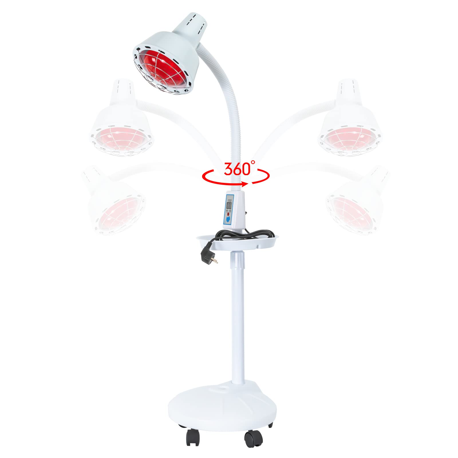 Lampada Infrarossi 275W Radiatore Lampada Riscaldante Luce Rossa, Dispositivo con Supporto, Sollievo Muscolare e Rilassamento, Per Cura a Casa e Centro Benessere